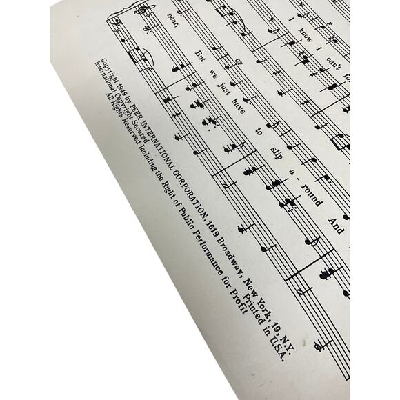 Slipping Around Sheet Music 1949 Floyd Tillman Margaret Whiting Jimmy Wakely - Picture 5 of 6